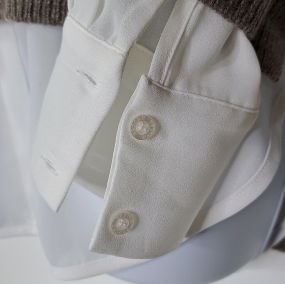 Brochu Walker The Looker Layered V-Neck Cashmere and Wool Sweater Size XS - Picture 6 of 13